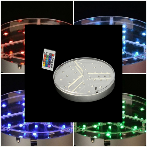 RGB LED Platte mit Fernbedienung, Ø 20 cm